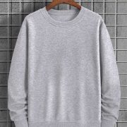 Men Solid Thermal Lined Sweatshirt